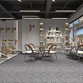 Contemporary Fitness Gym With Glass Partitioned Workout Areas Geometric Lighting And Plant Decorated Rest Zones