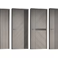 Modern Gray Swing Doors With Wooden Texture And Diverse Design Styles