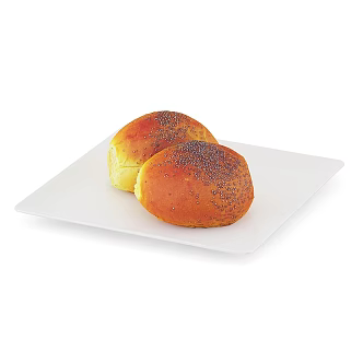 Food Bread Cake 3d model