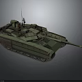 Modern Main Battle Tank With Turret Cannon Tracked Chassis And Antenna