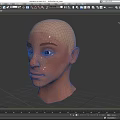 Game Film Character 3D Head Model With Bald Head And Realistic Facial Features