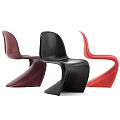Modern Curved Design Dining Chair With Multiple Color Options For Home Interiors