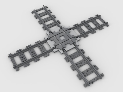 Lego toy rails 3d model