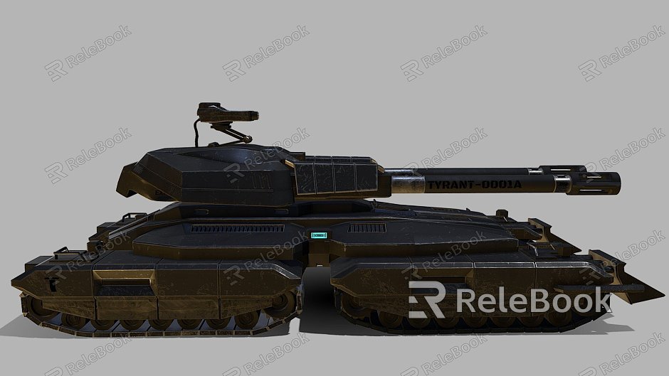 Double Barreled Sci-Fi Heavy Tank model