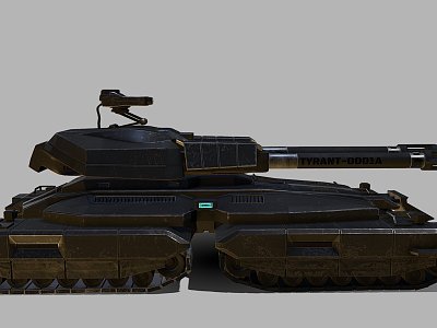 Double Barreled Sci-Fi Heavy Tank model