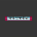 Stylish Electronic Keyboard with Turquoise and Pink Design Black White Keys and Control Panel