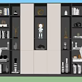 Modern Bookcase Design With Shelves Lighting Books And Decorative Items