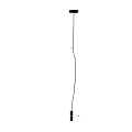 Modern Minimalist Pendant Light with Black Metal Frame and Long Hanging Design for Interior Spaces
