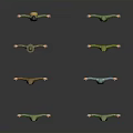 Military Soldier Models in Various Military Uniforms with Arms Outstretched Pose on Dark Background