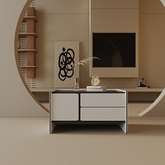 Modern Bedside Cabinet 3d model