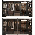Modern Custom Closet Organization With Hanging Clothes Storage Boxes Shoes And Bags