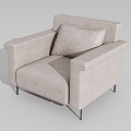 Single Sofa Leather Sofa Sofa Combination 3d model