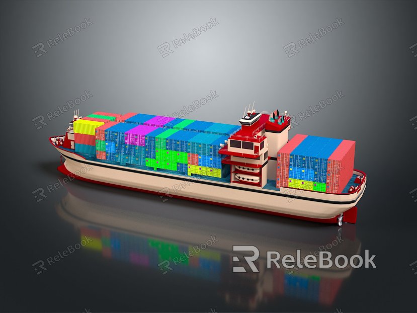 modern cargo ship large cargo ship model