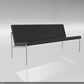 Modern Black Leather Multi Seat Sofa With Sleek Metal Legs For Living Room