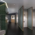 Modern SPA Sauna Interior Design With Stone Walls Ambient Lighting And TV Screen