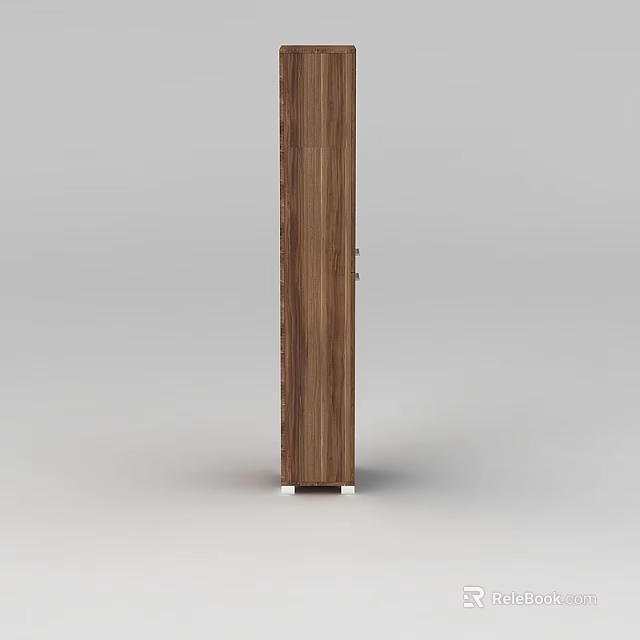 Walnut Wood Storage Cabinet with Modern Minimalist Design and Supporting Legs 3d model 