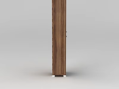 Walnut Wood Storage Cabinet with Modern Minimalist Design and Supporting Legs 3d model