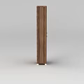 Walnut Wood Storage Cabinet with Modern Minimalist Design and Supporting Legs