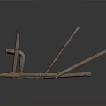 Rusty Metal Construction Tools With L Shaped And Straight Metal Bars For Building And Repair