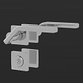 Modern Door Handle With Lock Mechanism For Home Interior Security Sleek Metal Construction Design