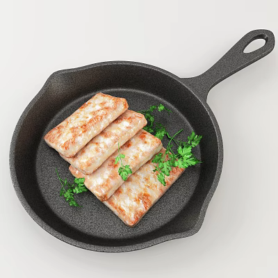 Modern Food Gourmet Dim Sum Radish Cake 3d model Modern Food Gourmet Dim Sum Radish Cake 3d model