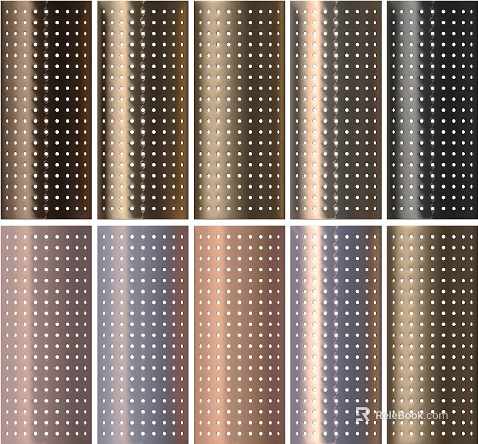 Colorful Decorative Panels With White Dot Pattern For Interior Design 3d model