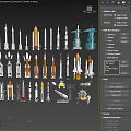 Various Rocket and Spacecraft Collection Featuring Different Types and Space Shuttles