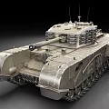 Vintage Military Tank With Weathered Metal Exterior Track System And Antenna