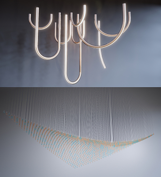 Modern chandelier 3d model