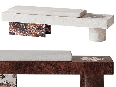 Modern Bench Marble Bench 3d model