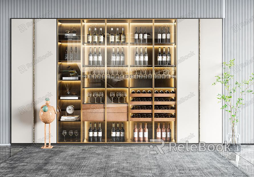 Light Luxury Wine Cabinet model