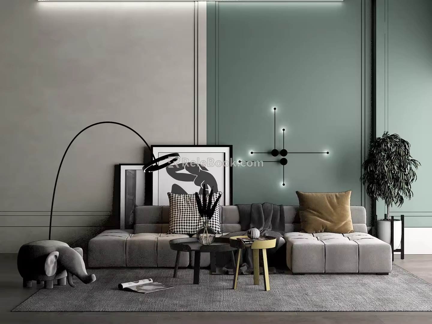 Modern Sofa Coffee Table Combination Simple Sofa Coffee Table Combination 3d model
