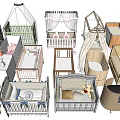 Stylish Baby Cribs In Various Designs With Canopy And Wooden Frames