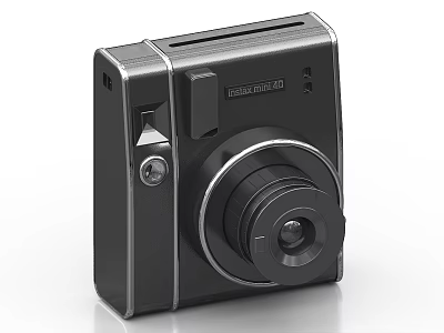 Black Retro Digital Camera With Compact Design Lens And Functional Buttons 3d model