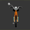 Pinguo Stylish Motorcycle With Orange Body Turquoise Panel Black Seat And Silver Wheels Design