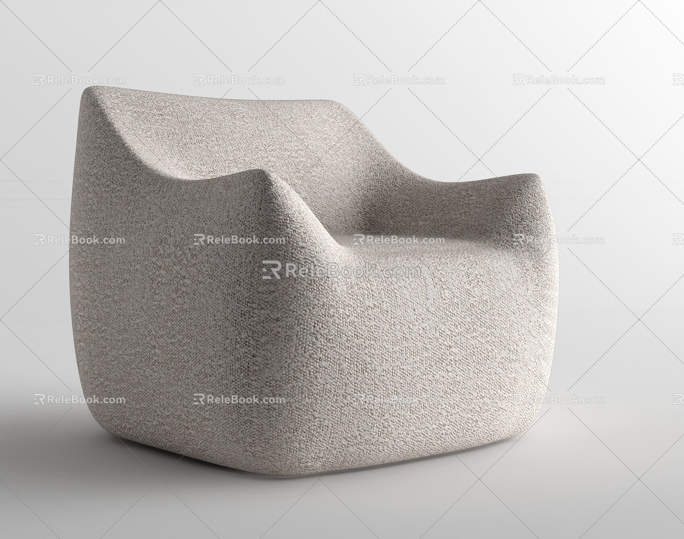 Quiet Single Sofa 3d model