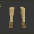Stylish Brown Shoes with Beige Long Socks Displayed on Dark Background