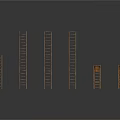 Different Sizes Wooden Ladders For Home Daily Use And Storage Needs