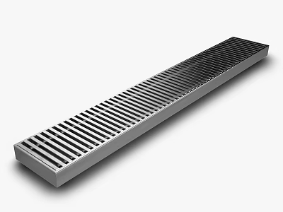 Stainless Steel Grated Drainage Channel Long Strip Design For Home And Commercial Use 3d model