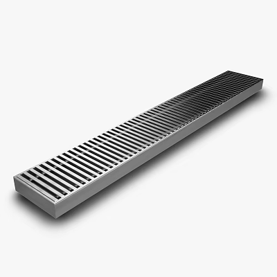 Stainless Steel Grated Drainage Channel Long Strip Design For Home And Commercial Use 3d model