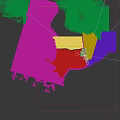 Aerial Planning of River Surrounded Planned Area with Forest and Mountains