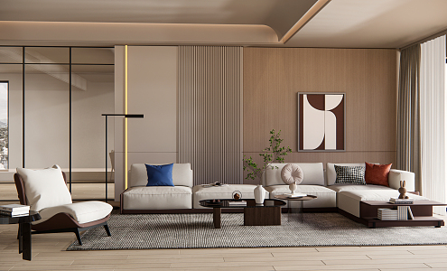 modern living room 3d model