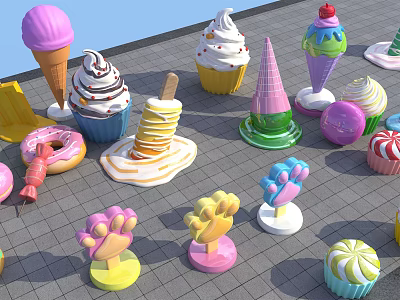 Modern Meichen Ice Cream Meichen 3d model Modern Meichen Ice Cream Meichen 3d model