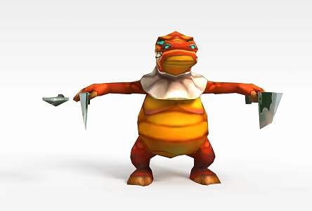 Version of Little Fish and Flowers Game Character Monster 3d model