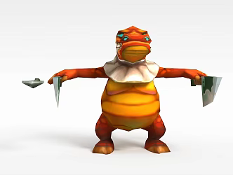 Version of Little Fish and Flowers Game Character Monster 3d model