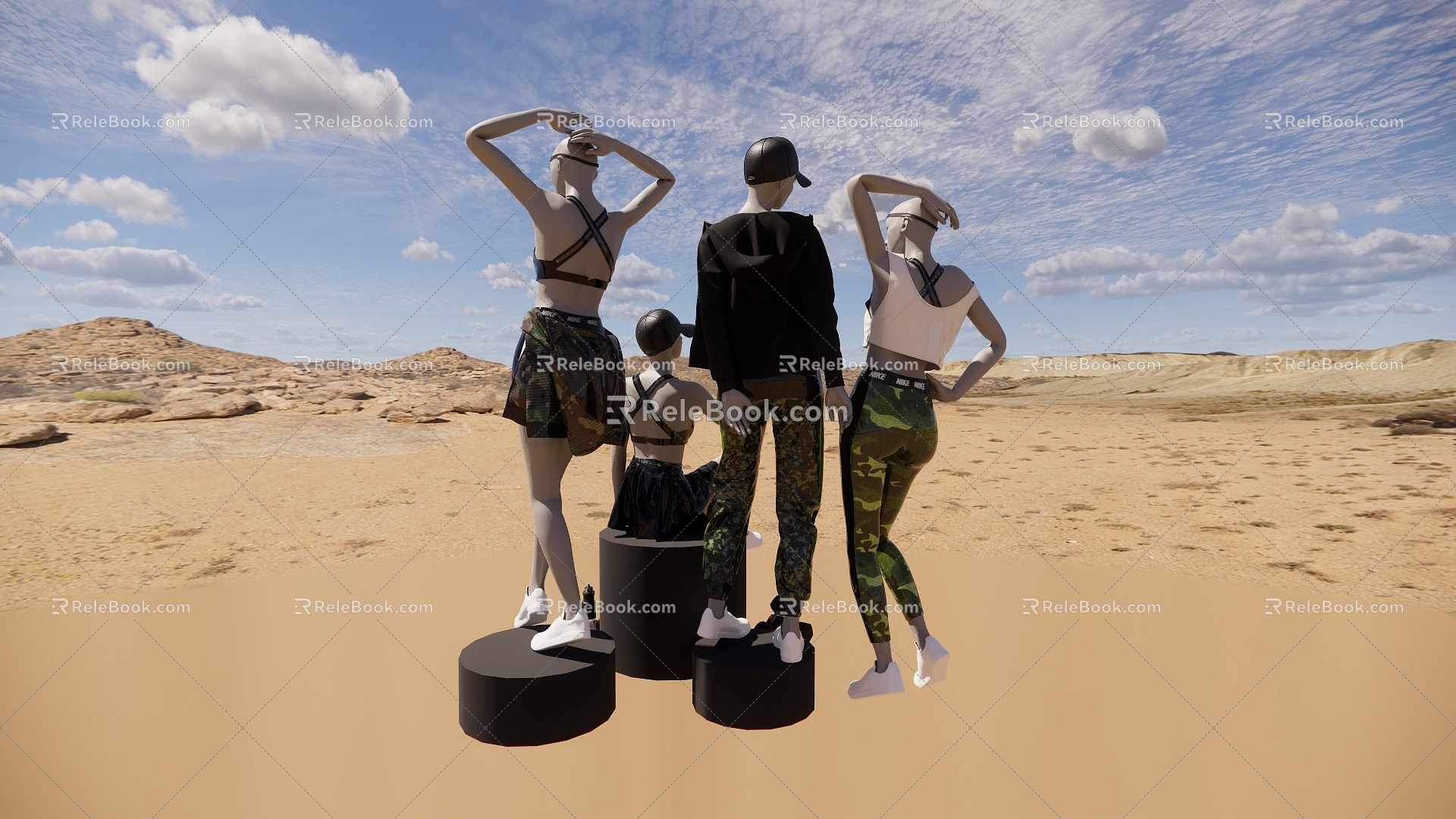 Modern Model Trend Sports Brand Display Model 3d model