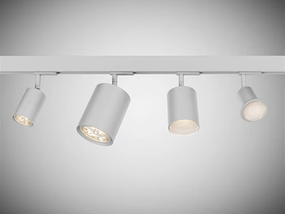 Modern White Recessed Downlights and Spotlights for Home Ceiling Lighting Design 3d model