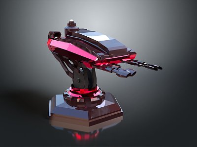 laser tower turret turntable sci-fi tower defense game tower defense sci-fi turret game turret game turret 3d model