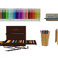 Faber Castell Colored Pencils With Vibrant Colors In Box And Holder For Art