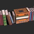 Vintage Books Collection With Varied Colors And Decorative Covers Stacked Neatly